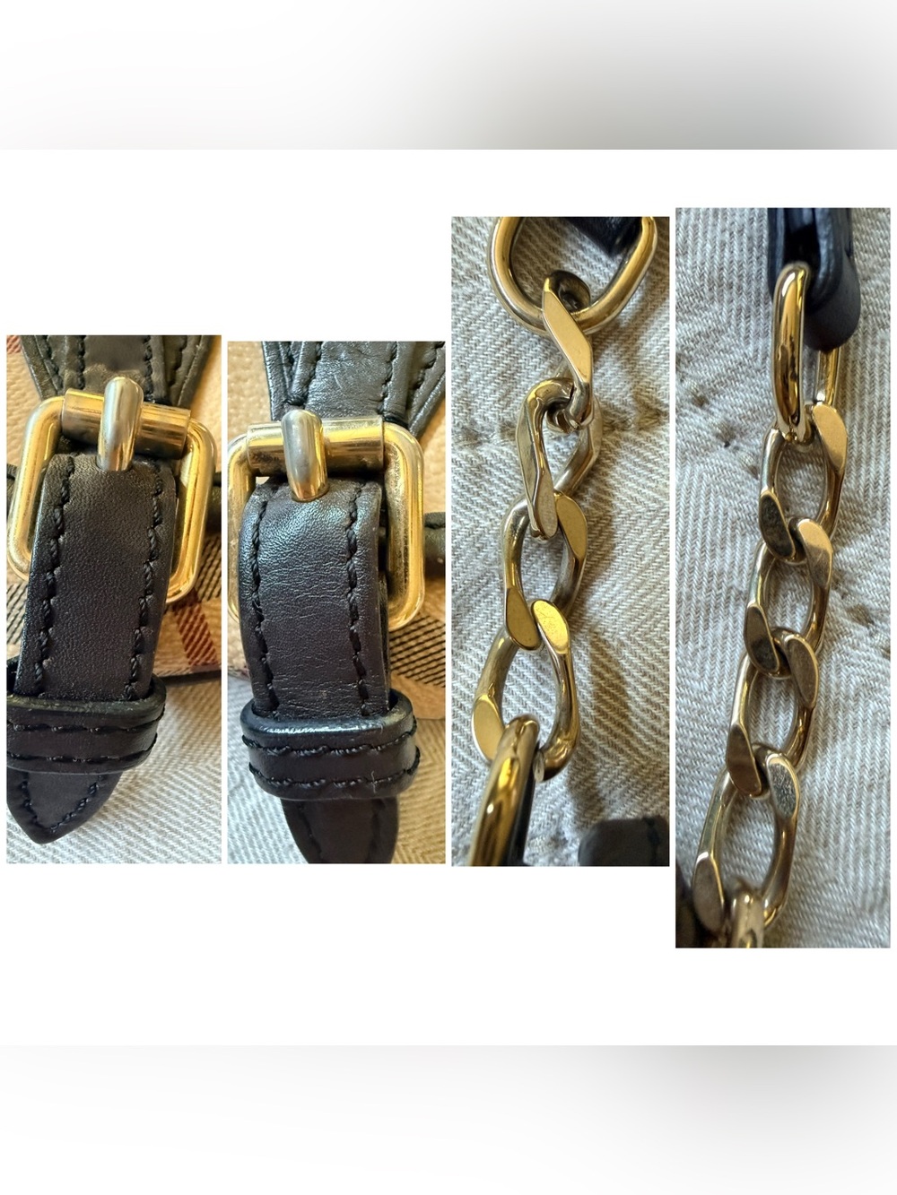 Burberry Haymarket Check canvas and leather crossbody bag - Picture 13 of 13